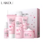 Japan Sakura Skin Care Combo Set - 5pcs [Serum Cream Toner Eye Cream Cleanser Combo] - Image 4