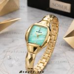Premium Classy Ladies Watch | Model-PRM03 Golden Light Green