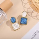 Women's Hot Sale Stylish Unique Faux Glass Contrast Earrings - Image 4