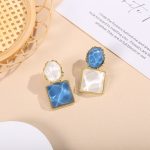 Women's Hot Sale Stylish Unique Faux Glass Contrast Earrings - Image 6