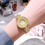 Elegant Stylish Rhinestone Crystal Dot Luxury Ladies Watch - Image 2