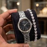 Premium Stylish Ladies Watch and Bracelet Set | Model- CK02 Sliver Black