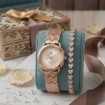 Exclusive Stylish Ladies Watch and Bracelet Set | Model-CK 01 Rose Golden
