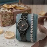 Exclusive Stylish Ladies Watch and Bracelet Set | Model-CK 01 Black