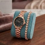 Premium Stylish Ladies Watch and Bracelet Set | Model- CK03 Black Rose