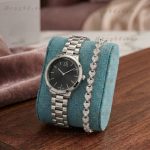 Premium Stylish Ladies Watch and Bracelet Set | Model- CK03 Silver Black