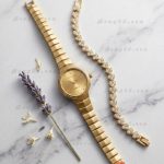 Ladies Stylish Watch and Bracelet Set | Model- CK07 Golden