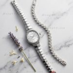 Ladies Stylish Watch and Bracelet Set | Model- CK07 Silver