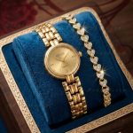 Ladies Premium Stylish Watch and Bracelet Set | Model- GS020 Golden