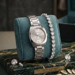 Ladies Premium Stylish Watch and Bracelet Set | Model- GS017 Silver