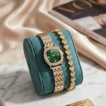 Ladies Premium Stylish Watch and Bracelet Set | Model- OL01 Silver SGReen