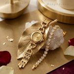 Ladies Premium Stylish Watch and Bracelet Set | Model- GS027 Golden