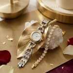 Ladies Premium Stylish Watch and Bracelet Set | Model- GS027 Silver Golden