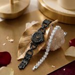 Ladies Premium Stylish Watch and Bracelet Set | Model- GS027 Black
