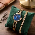 Ladies Premium Stylish Watch and Bracelet Set | Model- GS029 Blue