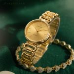 Ladies Stylish Watch and Bracelet Set | Model- MG8 Golden